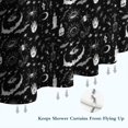 thumbnail image 6 of Black White Halloween Candle Eye Bat Pattern Shower Curtain 84"x72" ,Bathroom Decorative Shower Curtains Set with 12 Hooks,Modern Waterproof Washable Shower Curtain, 6 of 6