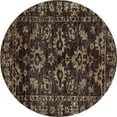 thumbnail image 1 of Ahgly Company Indoor Round Abstract Light Blue Modern Area Rugs, 4' Round, 1 of 4