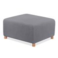 thumbnail image 1 of CHOK 2024 S/L Ottoman Covers Slipcover Stretch Ottoman Cover Folding Storage Stool Protector Rectangle Slipcover with Elastic Bottom Gray, 1 of 7