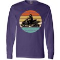 thumbnail image 3 of Inktastic Snowmobile Retro Sunset Long Sleeve T-Shirt, 3 of 5