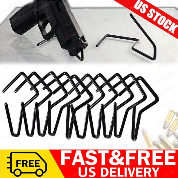 HLONK 10 PCS Handgun Pistol Gun Revolver Safe Storage Stand Display Holder Single Rack