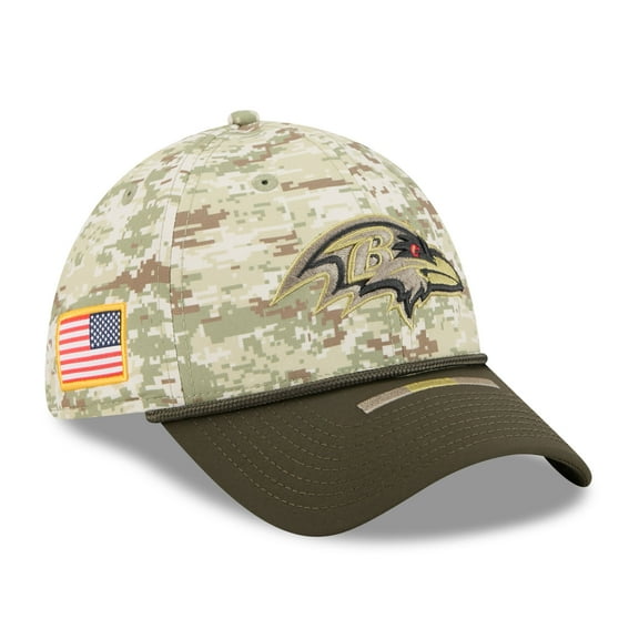 Men's New Era Camo Baltimore Ravens 2025 Salute to Service 39THIRTY Flex Hat