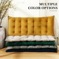thumbnail image 5 of Bench Cushion for Indoor Furniture 36x14 in Velvet Thicken Indoor Window Seat Cushion, Soft Piano Sofa, Entryway Storage, Bay Window Tufted Patio Porch Swing Bench Pad Memory Foam(Ivory), 5 of 12