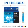 thumbnail image 2 of Cartucho de tinta EPSON 69 DURABrite Ultra Cyan, paquete de 2, 2 of 5