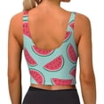 thumbnail image 4 of Uemuo Watermelon Pattern Women's Sports Bra - High Impact Support, Breathable, and Comfortable Athletic Bra for Running, Yoga, and Workouts, 4 of 9