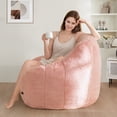 thumbnail image 5 of BYBYME Bean Bag Chair,Comfortable Bean Bag Sofa with Back Support,Floor-standing Sofa Filled with High-density Crushed Sponge,Universal for Bedroom,Living Room,Suitable for Adults,Pink, 5 of 12