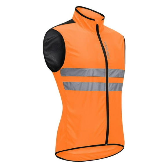 Chaleco de ciclismo para correr, senderismo, seguridad, bicicleta, chaqueta sin mangas, chaleco Naranja xl