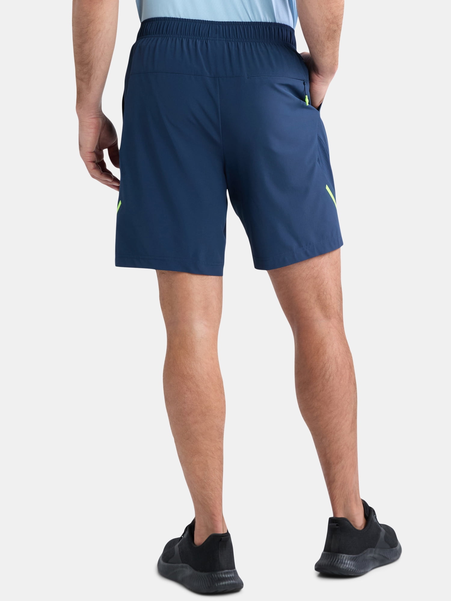 Athletic Works Men's and Big Men's Mixed Media Tennis Shorts, 8" Inseam, Sizes S-3XL