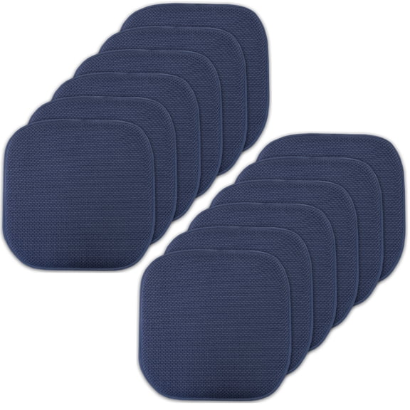 Memory Foam Honeycomb Non-Slip Back Chair/Seat 16" x 16" Cushion Pad 12 Pack