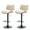 Beige_2pcs, variant on Hassch Upholstered Swivel Bar Stools Set of 2, Height Adjustable 25"-33.4" Counter & Bar Height Armless Chairs with Curved Bentwood Backrest, Faux Leather Seat & Sturdy Metal Pedestal Base (Black)