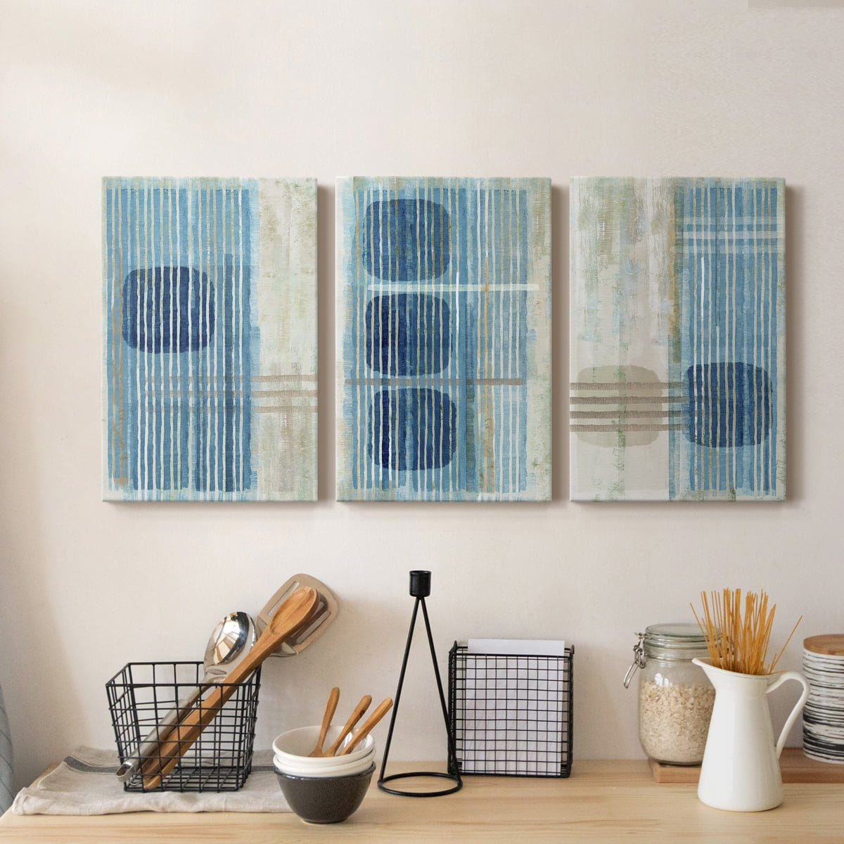 Blue Blue Horizon I Premium Gallery Wrapped Canvas - Ready to Hang - 32 x 48 Each