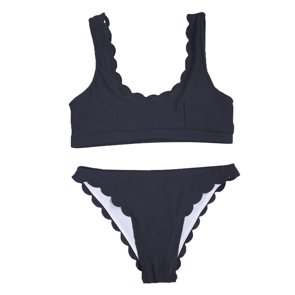 Swim Bra Tops Women Women Solid Color PushUp Padded Bra Bikini Set