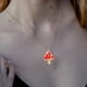 thumbnail image 4 of 10 amuletos de hongos para hacer joyas, colgantes con forma de hongo., 4 of 6