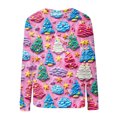thumbnail image 5 of WXLWZYWL Womens Christmas Sweatshirts Cute Xmas Ugly 3D Graphic Print Sweaters Oversized Long Sleeve Round Neck Pullover Tops, 5 of 5