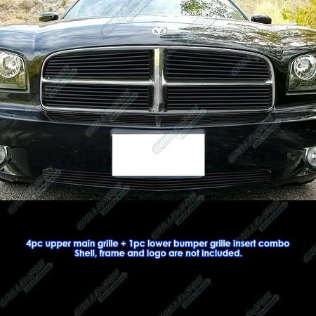 Compatible with 2005-2010 Dodge Charger Honeycomb Style Black Billet Grill N19-H74976D