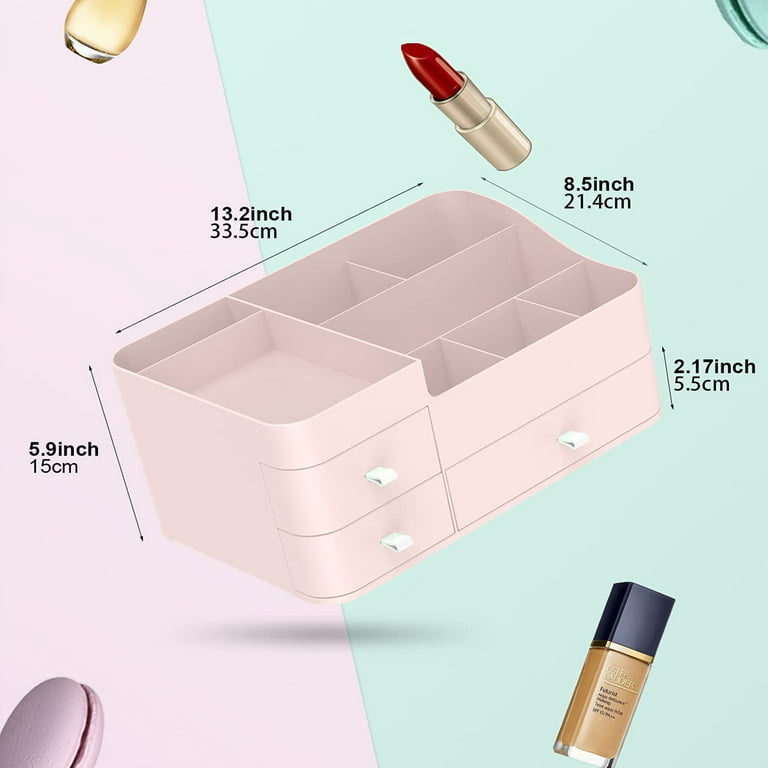 Cheap Desktop Makeup Organizer Drawer Type Cosmetic Storage Box Make Up  Case Brush Holder Lipstick Skincare Makeup Tables