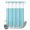 Turquoise, variant on No Hook Shower Curtain, Turquoise Shower Curtains for Bathroom with See Through Top Window, Modern Boho Vertical Striped Pattern Simple Waterproof & Washable Bath Curtain Long 72"x78"