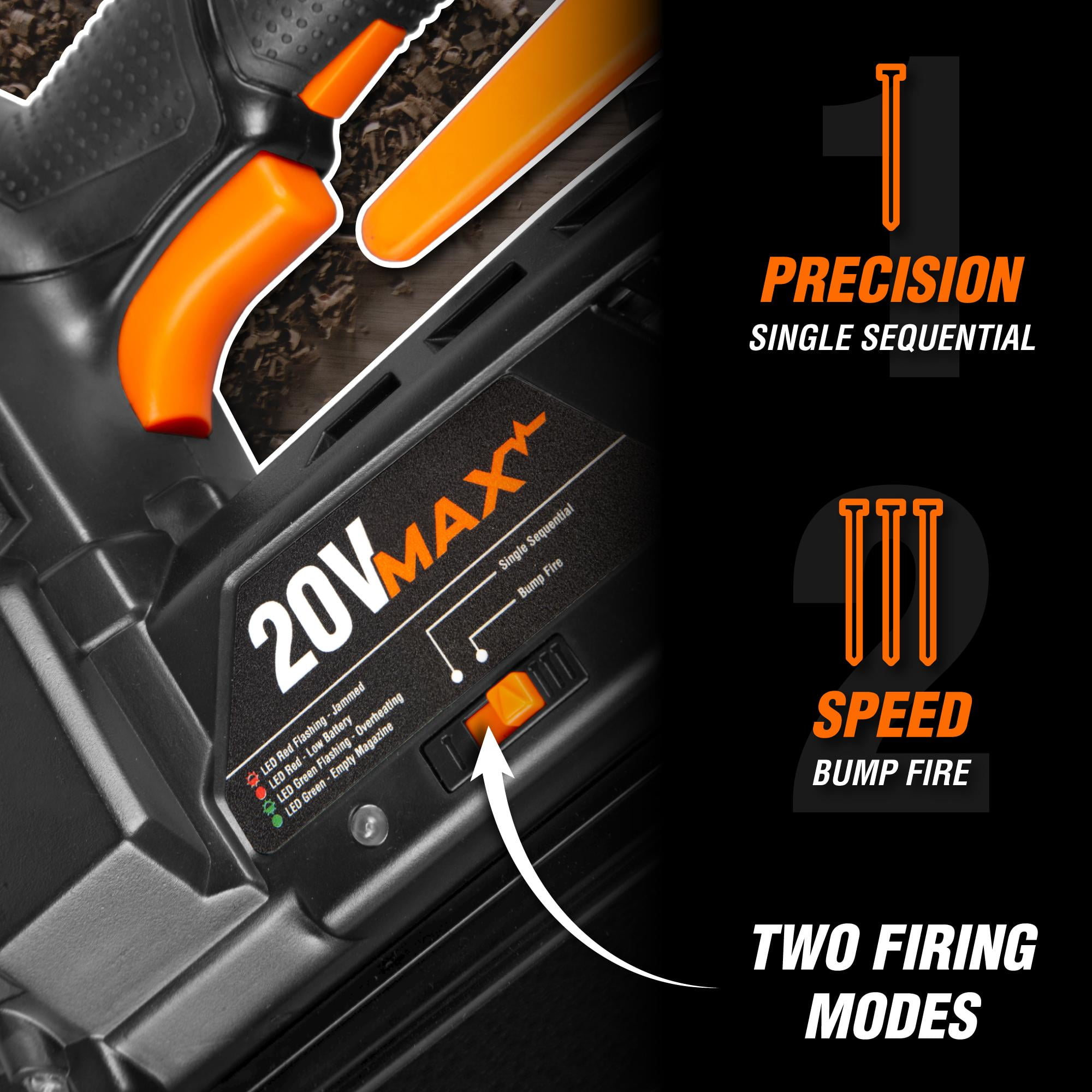 WEN 20V Max Cordless 18-Gauge Brad Nailer with 2.0Ah Battery and Charger