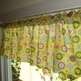 thumbnail image 2 of Cotton Window Valance Circles Print 58 Inch Wide Yellow, 2 of 3