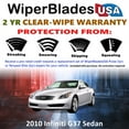 thumbnail image 2 of 2010 Infiniti G37 Beam Wiper Blades Wipers w/2yr Warranty (Set of 2) (WiperBladesUSA), 2 of 5
