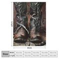 thumbnail image 4 of Orinice  Western Soft Flannel Fleece Throw Blanket, Old Leather Boots and Spurs Rustic Rodeo Equipment USA Style Art Picture Print, Cozy Plush for Indoor and Outdoor Use 40x50in, 4 of 6