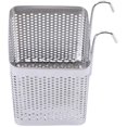 thumbnail image 2 of IBAOLEA Stainless Steel Utensil Drying Rack Basket Holder With Hooks Sink Rack Storage Rust Proof(Silver color), 2 of 6