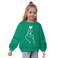 thumbnail image 4 of Oversized Sweatshirt for Girls Size 10/12 Star Print Long Sleeve Hoodies with Pocket Kids Going Out Tops 4-13Y, Dark Gray, 7 Years, 4 of 4