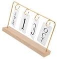 thumbnail image 6 of FRCOLOR Creative Golden Standing Desk Calendar for Home with Paper Wood and Iron, 6 of 8