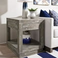 thumbnail image 2 of Modus Herringbone 1 Drawer Solid Wood End Table in Rustic Latte, 2 of 3