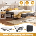 thumbnail image 2 of BCBYou Folding Bed Frame with Mattress for Adults, Foldable Bed with 5-Inch Memory Foam Mattress and Storage Bag, All-Metal Rollaway Bed Space-Saving,75"x 31", 2 of 7