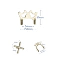thumbnail image 1 of GLFILL 3 Pcs Tête de Pont de Billard Portable Métal Snooker Piscine Trois Types Or (Sans Caoutchouc), 1 of 8
