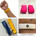 thumbnail image 4 of Couver Unisex 1 inch Thin Cotton Terry Wrist sweatbands (1 Pair) Gold, 4 of 9