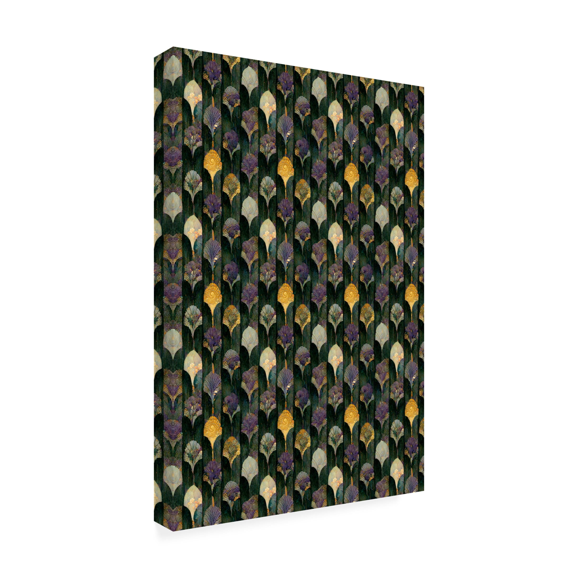 Canvas Wall Art - Treechild 'Romantic Ginko Pattern' Wall Art for Living Room, Bedroom, or Office D?cor by Trademark Fine Art - 22 x 32 Inches
