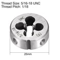 thumbnail image 2 of Uxcell 5/16-18 UNC Alloy Tool Steel Machine Thread Round Threading Dies 2 Pack, 2 of 3