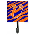 thumbnail image 5 of Letter R Initial  Tiger Stripe Blue and Orange Leash or Key Holder, 5 of 7