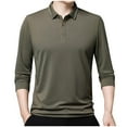 thumbnail image 2 of Blusa y camisa de manga larga con cuello vuelto para hombre, pijama deportivo para el hogar, camiseta de color liso, blusa deportiva de poliéster para hombre, 2 of 7