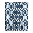 thumbnail image 2 of Creative Products Navy and White Honeycomb 71x74 Shower Curtain, 2 of 2