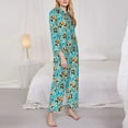 thumbnail image 2 of Bingfone Womens Pajama Sets Lovely Sea Otters Print,Long Sleeve Loungewear Pajamas Set-Small, 2 of 8
