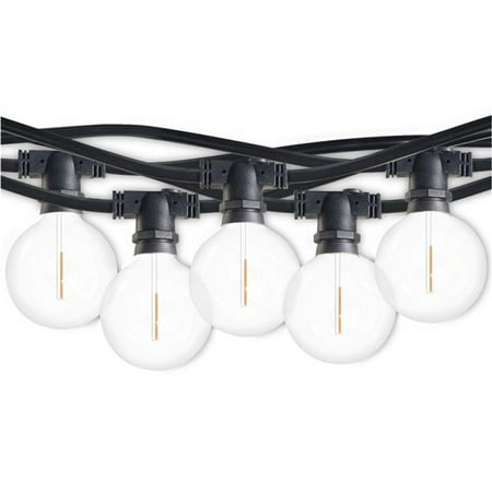 

14 STRING LIGHT 10 SOCKETS 16 SPACING E12 BLACK KIT - W/1W PLASTIC LED G16 CLEAR LAMPS