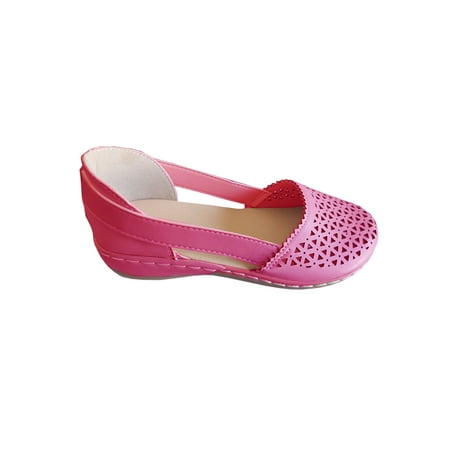 

Avamo Women Slip On Sandals Summer Casual Beach Breathable Round Toe Walking Shoes