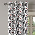 thumbnail image 2 of Ambesonne Romantic Grommet Curtain, Tigers Passion Theme, 50" x 84", Vermilion Pale Grey, 2 of 6