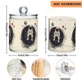 thumbnail image 5 of Yayeee 2 Pack Qtip Holder Bathroom Cotton Swab Canister with Lid Clear Dispenser Set, Beige Astronaut Space, 5 of 6
