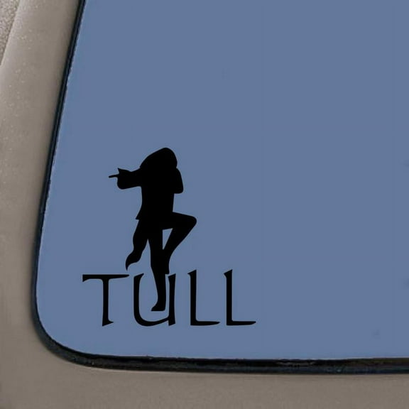 Jethro Tull Decal Sticker | 5.5-Inches | Black Vinyl Decal | Car Truck Van SUV Laptop Macbook Wall Decals