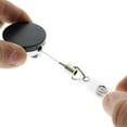 thumbnail image 6 of 2 Pack- Heavy Duty Badge Reel with Steel Cable - Durable All Metal Retractable Badge Reel Card Holder Clip with Reinforced I.D. Strap by Specialist ID (Black/Silver), 6 of 7