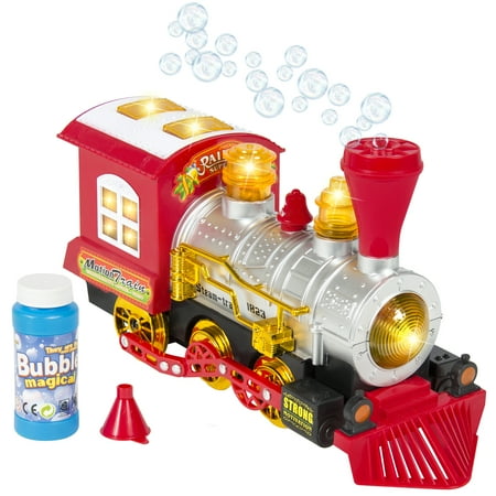 Best Choice Products Kids Toy Blowing Bubble Train Car Bump And Go Battery Operated w/ Music, Lights, Includes (Samsung Ecobubble Best Price)