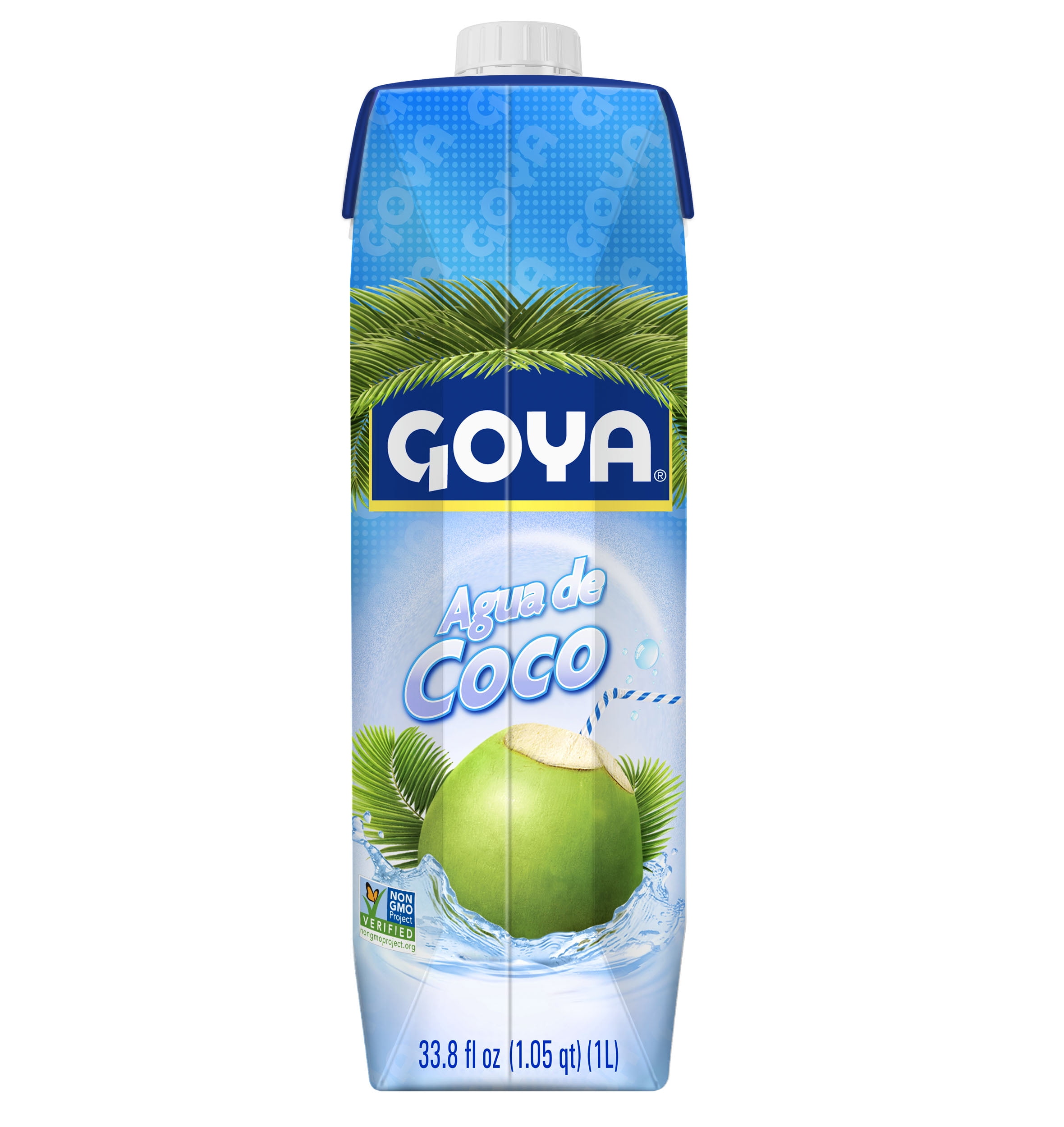 (3 pack) GOYA Coconut Water, 33.8 fl oz Carton, Tropical Beverage