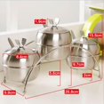 thumbnail image 2 of serony 3x Pots d'Assaisonnement avec Cuillères Pots à Épices en Acier Inoxydable Pot à Condiments, 2 of 8