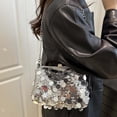 thumbnail image 5 of Women's Sparkly Sequin Crossbody Purse Evening Clutch Handbag Bag with Chain Strap, 5 of 5