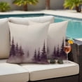thumbnail image 4 of Retro Mist Forest Outdoor Waterproof Pillow Covers, Watercolor Country Natural Landscape Decorative Square Throw Pillowcase Sofa Cushion Sham for Patio/Couch/Chair, 20"x20" 2 Pack, 4 of 8