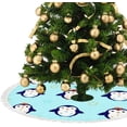 thumbnail image 3 of Christmas Tree Skirt Xmas Tree Skirts 36 in Cute Penguins and Stars Christmas Tree Mat for Christmas Holiday Party Ornaments, 3 of 5